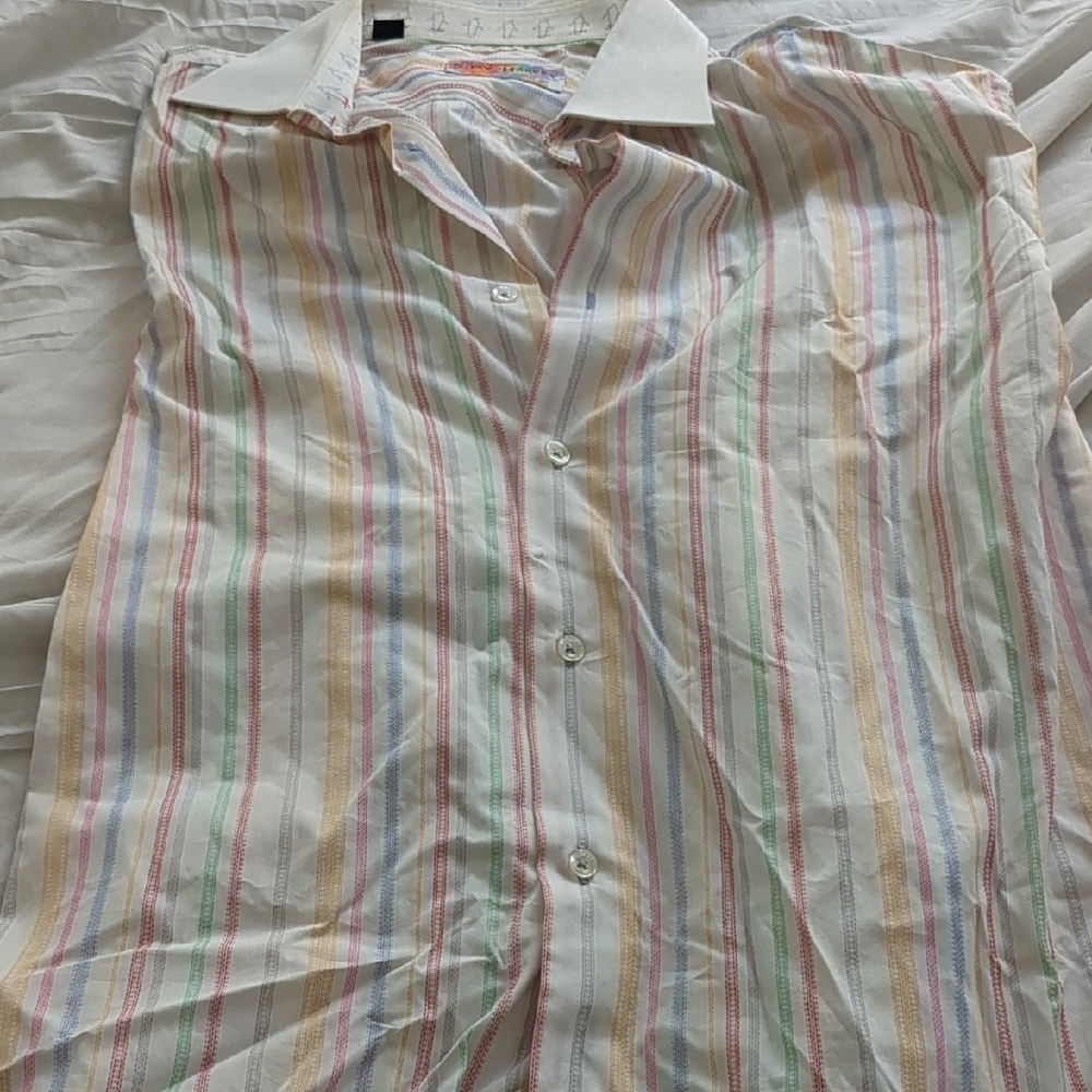 Multicolor Striped Button-Up Shirt